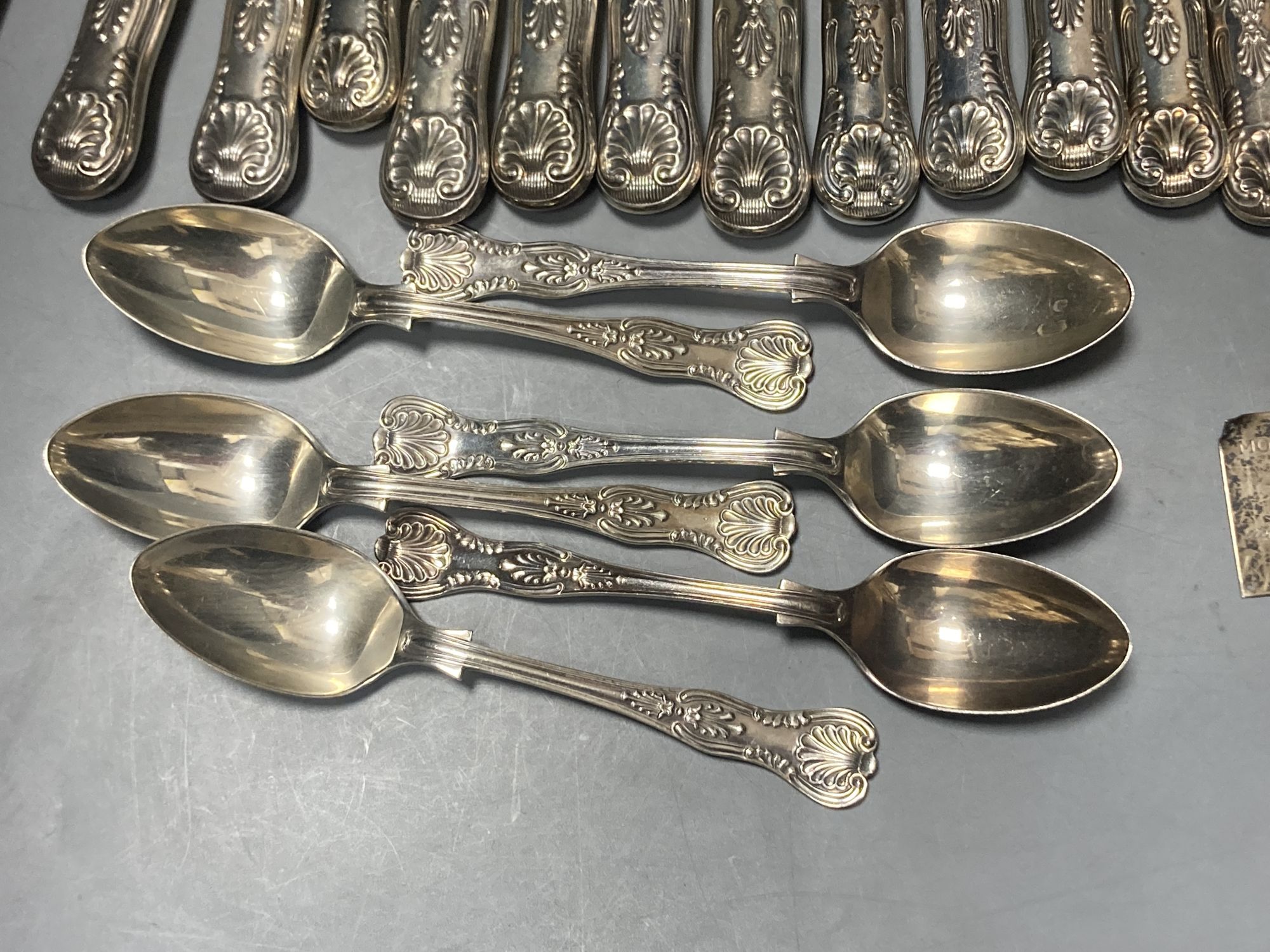 A part modern canteen of silver Kings pattern cutlery,